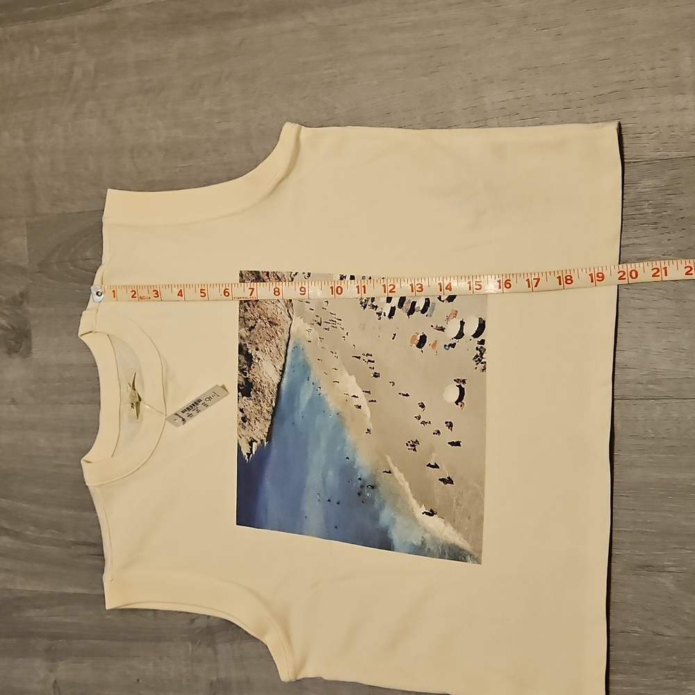 Madewell Cream Crewneck Muscle T Shirt - Picture 6 of 7
